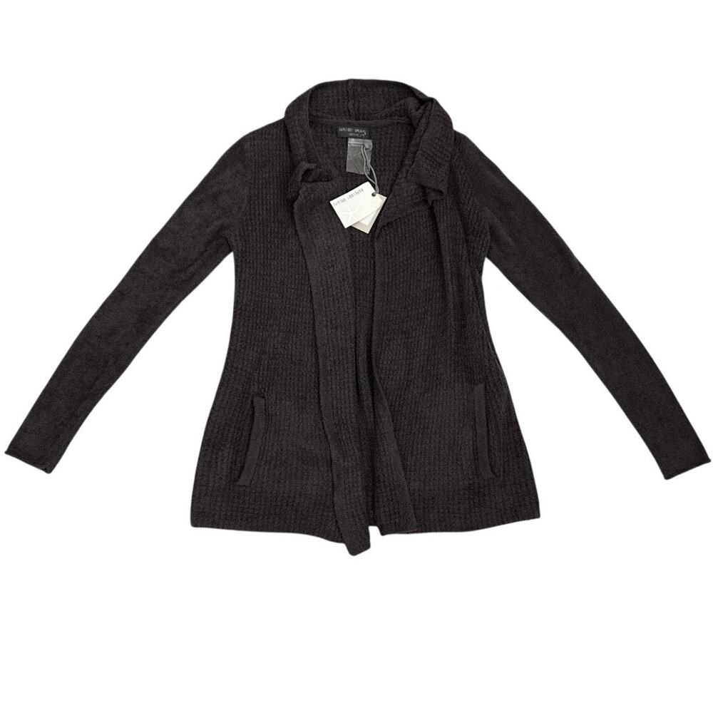NWT Barefoot Dreams CozyChic Lite Charcoal Cozy Bamboo Circle Cardigan XS - Picture 1 of 7